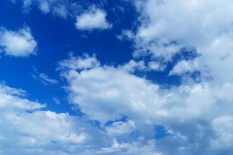 Blue sky with beautiful white clouds Stock Illustration