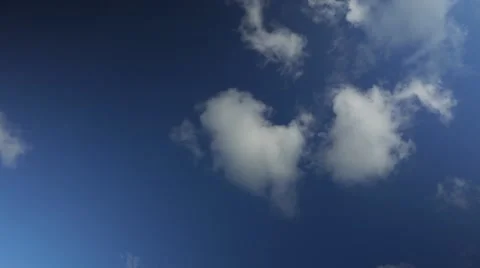 Blue Sky with big Clouds - Timelapse and 4K 動画素材 48843216