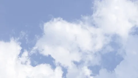 Blue Sky Big White Clouds Weather Background Stock Footage 107524528