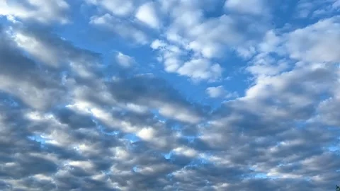 Blue sky big white clouds. Cloudscape time lapse. Stock Footage 274342873