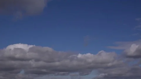 Blue sky changes as cloud comes over for impending storm 4K Video stock 77524472