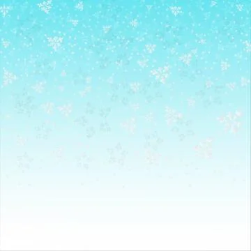 Blue sky of Christmas with multi snowflake picture Stock Illustration