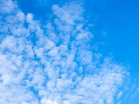 Blue sky with cirrocumulus cloud Backgrounds. Stock Photos