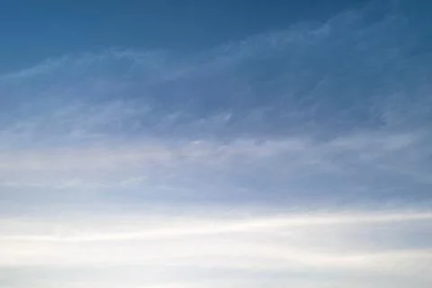 Blue sky with cirrus cloud. It's clearing day and good weather in the morning Stock Photos