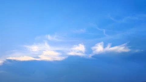 Blue Sky With Cirrus Clouds Background Stock Photos