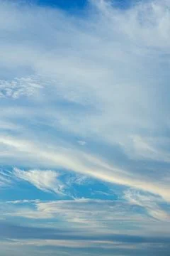 Blue Sky with Cirrus Cloudscape Stock Photos