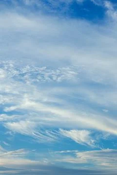 Blue Sky with Cirrus Cloudscape Stock Photos