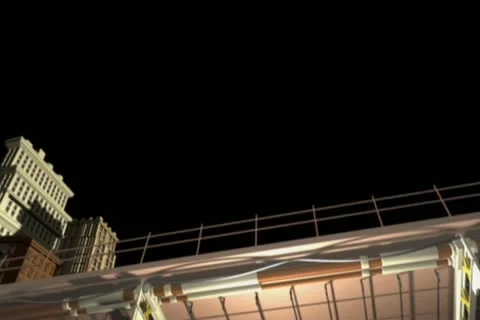 Blue Sky City Lowerthird Stock Footage 10870929