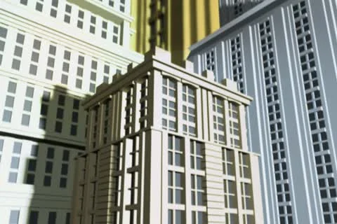 Blue Sky City Wipe Stock Footage 10870936