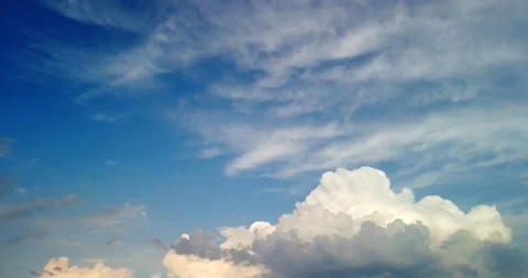 BLUE SKY CLEAR beautiful cloud space weather Video stock 138601583