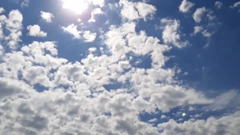 The blue sky is clearing of clouds Video stock 157396736