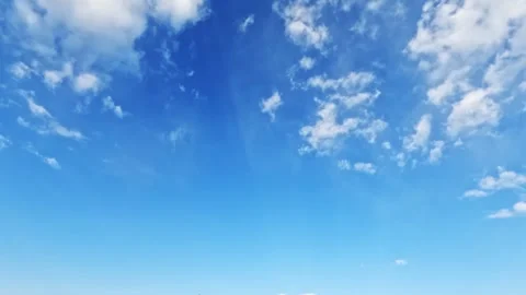 Blue Sky Clearing With Light Clouds Timelapse Stock Footage 334113723