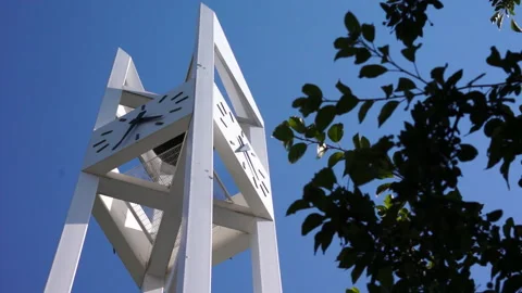 BLUE SKY CLOCK TOWER Stock Footage 192432472