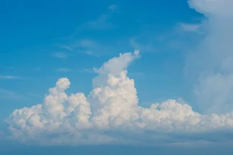 Blue sky with cloud background. Clear weather and natural. 스톡 사진