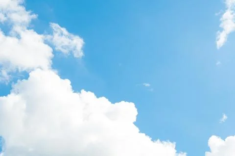 Blue sky with cloud with background daylight, natural sky composition, elem.. Stock Photos