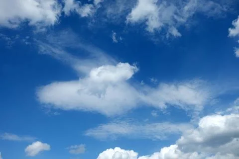 Blue Sky with Cloud Background. Stock Photos
