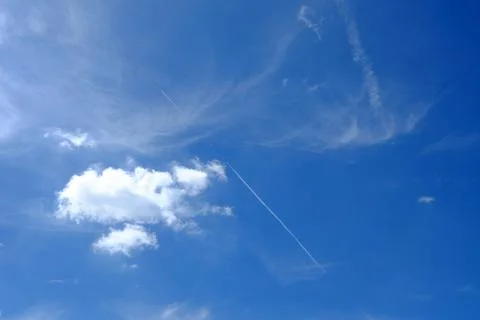 Blue Sky with Cloud Background. Stock Photos