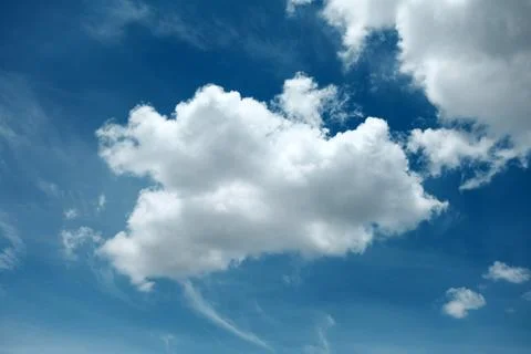 Blue Sky with Cloud Background. Stock Photos