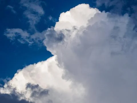 Blue sky with cloud background Stock Photos