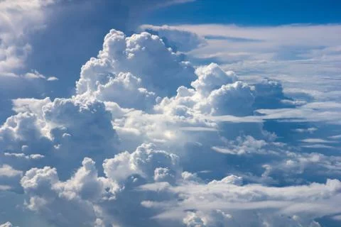 Blue sky cloud background Stock Photos