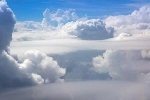 Blue sky cloud background Stock Photos