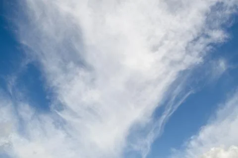 Blue sky with cloud. Background. Stock Photos