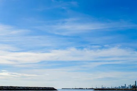 Blue sky with cloud, background. Foto stock