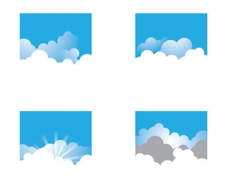 Blue sky with cloud background vector illustration 스톡 일러스트