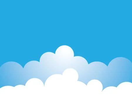 Blue sky with cloud background vector illustration Stock Illustration