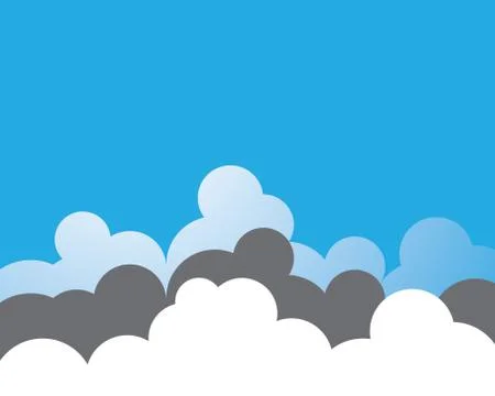 Blue sky with cloud background vector illustration Stock Illustration