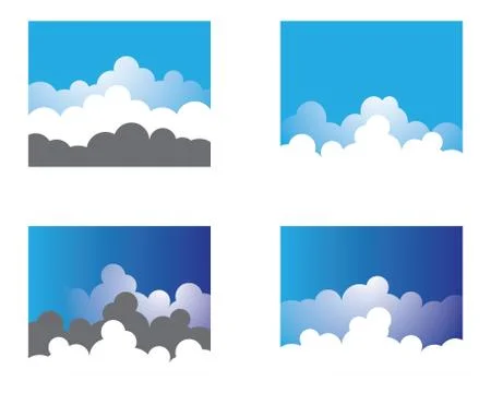 Blue sky with cloud background vector illustration イラスト素材