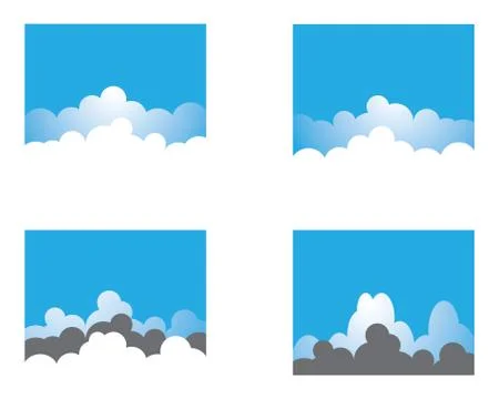 Blue sky with cloud background vector illustration イラスト素材