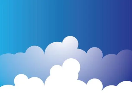 Blue sky with cloud background vector illustration イラスト素材