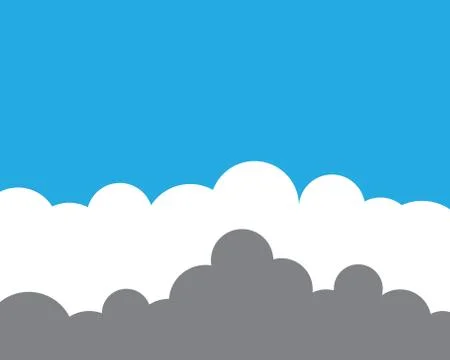Blue sky with cloud background vector illustration Stock Illustration