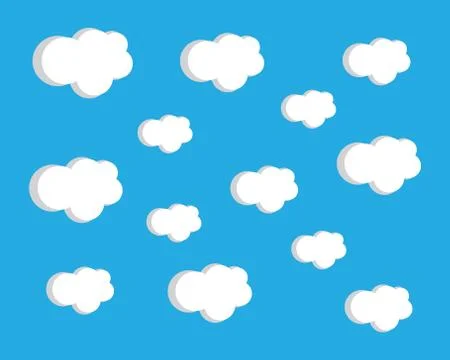 Blue sky with cloud background vector illustration Stock Illustration