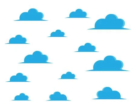 Blue sky with cloud background vector illustration イラスト素材