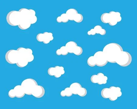 Blue sky with cloud background vector illustration Stock Illustration