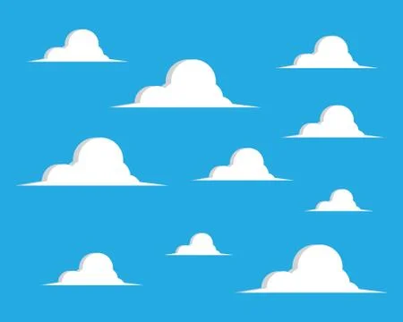 Blue sky with cloud background vector illustration イラスト素材