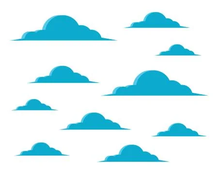 Blue sky with cloud background vector illustration Stock Illustration