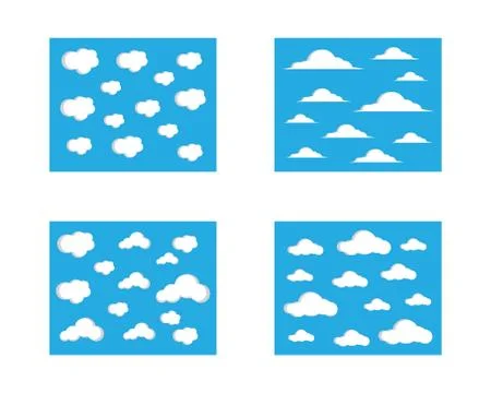 Blue sky with cloud background vector illustration イラスト素材