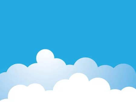 Blue sky with cloud background vector illustration Stock Illustration