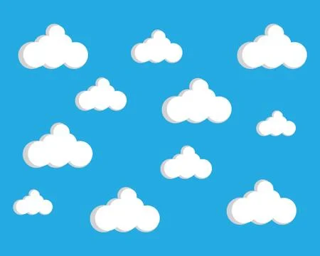 Blue sky with cloud background vector illustration Stock Illustration