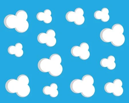 Blue sky with cloud background vector illustration Stock Illustration