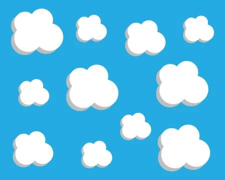 Blue sky with cloud background vector illustration イラスト素材