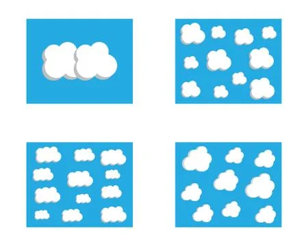 Blue sky with cloud background vector illustration イラスト素材