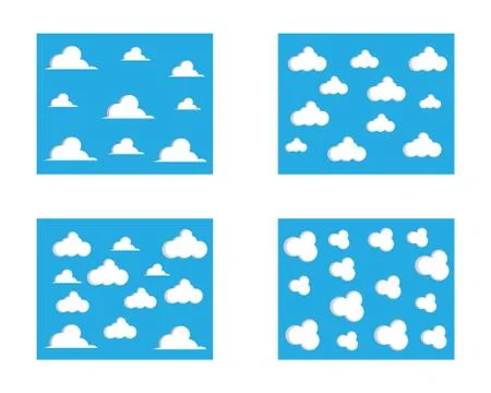 Blue sky with cloud background vector illustration Stock Illustration