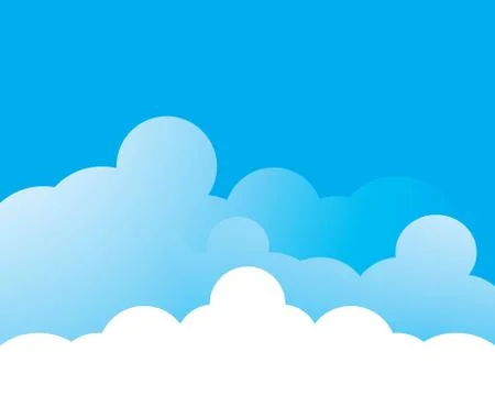 Blue sky with cloud background vector イラスト素材