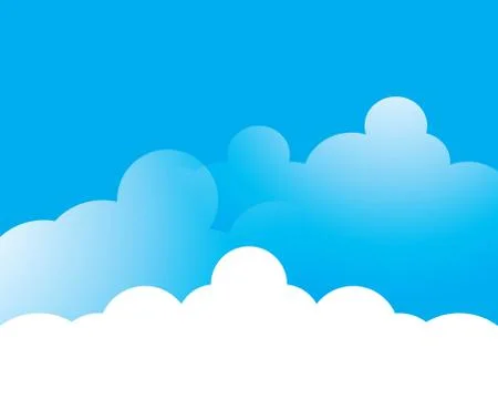 Blue sky with cloud background vector illustration Stock Illustration