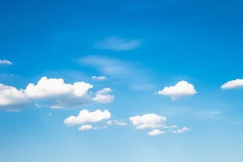 Blue sky cloud background. wind develops clouds in the sky Stock Photos