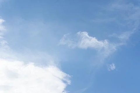 Blue sky with cloud. Clearing day and Good weather in the morning. Stock Photos